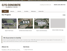 Tablet Screenshot of cjsconcretellc.com